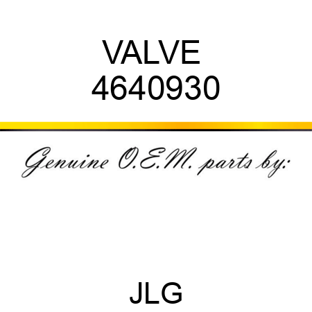 VALVE  4640930