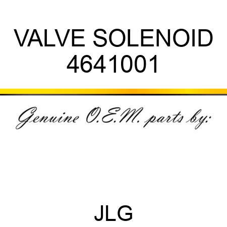 VALVE SOLENOID 4641001