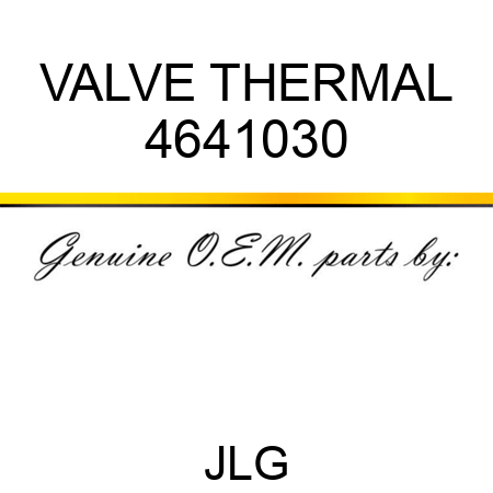 VALVE THERMAL 4641030