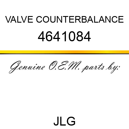 VALVE COUNTERBALANCE 4641084