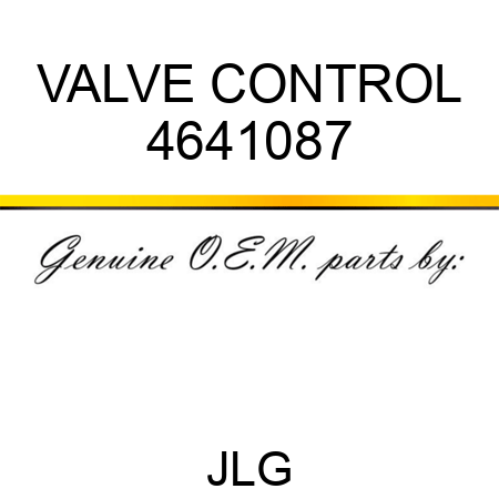 VALVE CONTROL 4641087