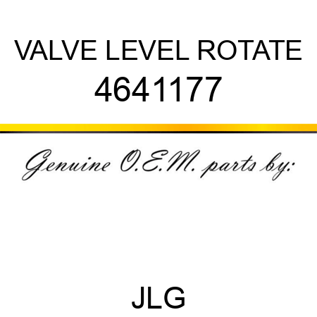 VALVE LEVEL ROTATE 4641177