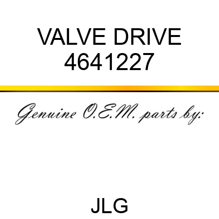 VALVE DRIVE 4641227