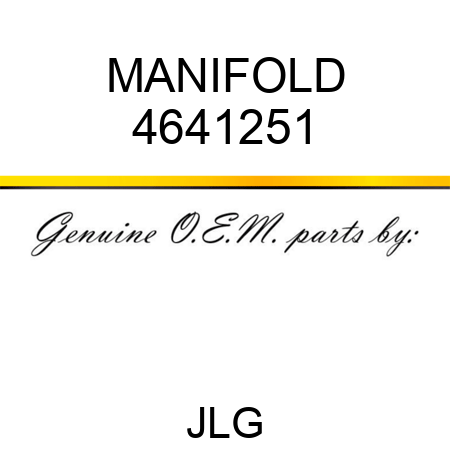 MANIFOLD 4641251