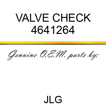 VALVE CHECK 4641264