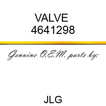 VALVE  4641298