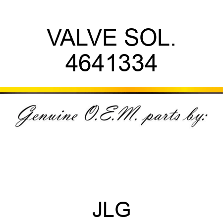 VALVE SOL. 4641334