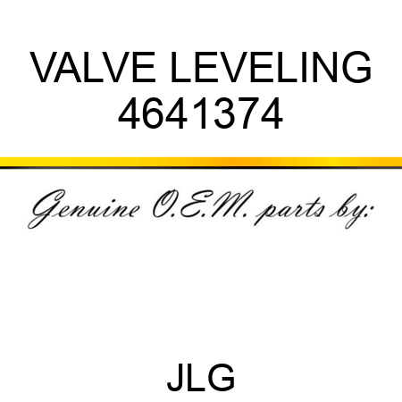 VALVE LEVELING 4641374