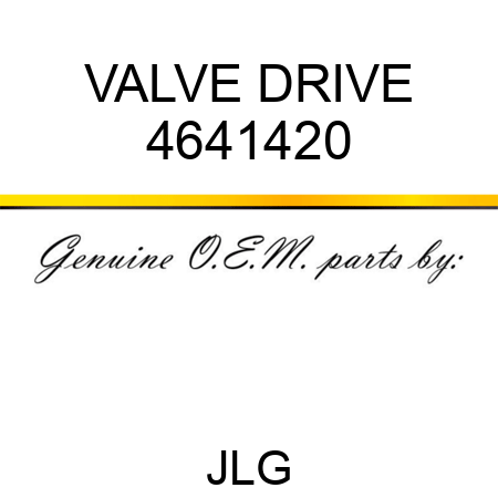 VALVE DRIVE 4641420