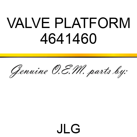 VALVE PLATFORM 4641460