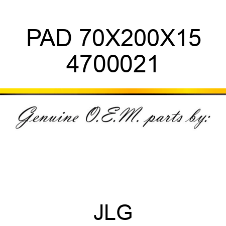 PAD 70X200X15 4700021
