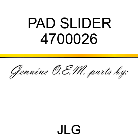 PAD SLIDER 4700026