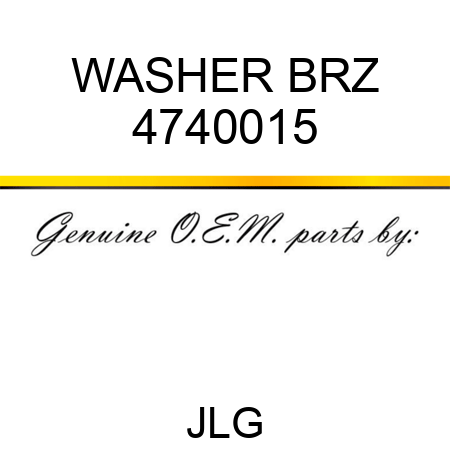 WASHER BRZ 4740015