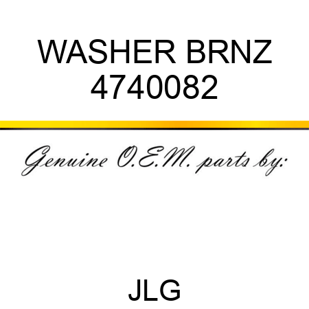 WASHER BRNZ 4740082