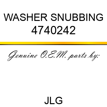 WASHER SNUBBING 4740242