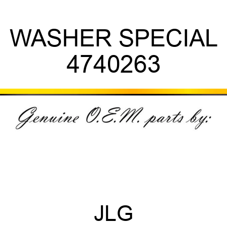 WASHER SPECIAL 4740263