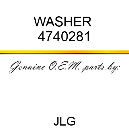 WASHER  4740281