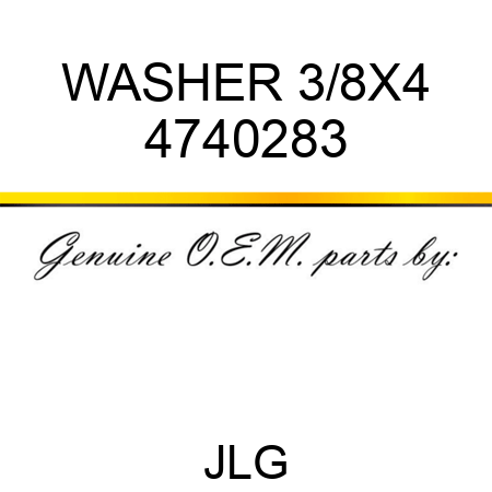 WASHER 3/8X4 4740283