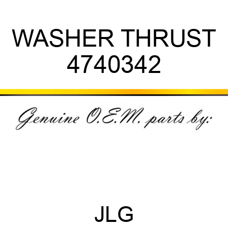 WASHER THRUST 4740342