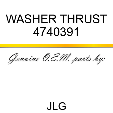WASHER THRUST 4740391