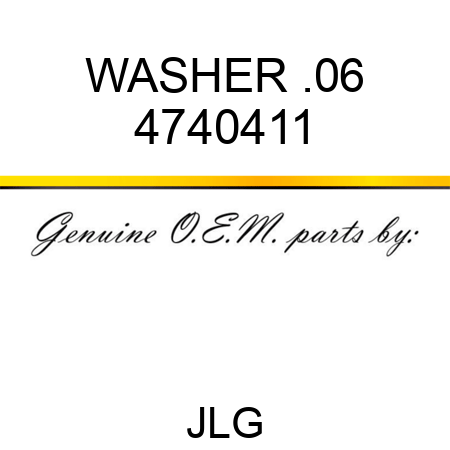 WASHER .06 4740411