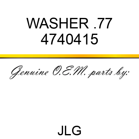 WASHER .77 4740415