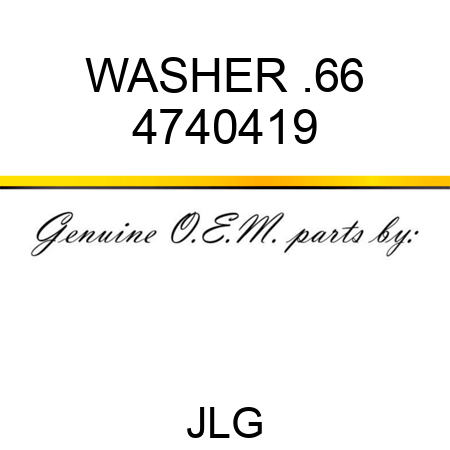WASHER .66 4740419