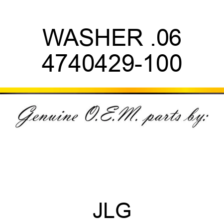 WASHER .06 4740429-100