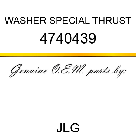WASHER SPECIAL THRUST 4740439