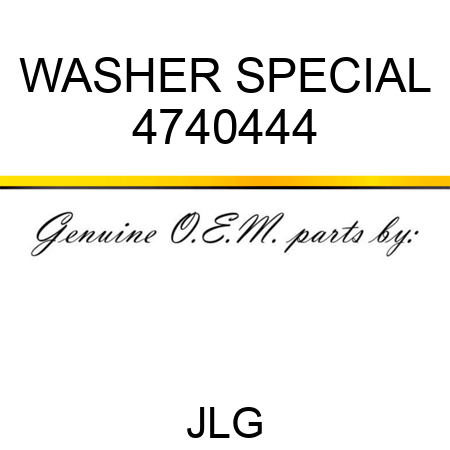 WASHER SPECIAL 4740444