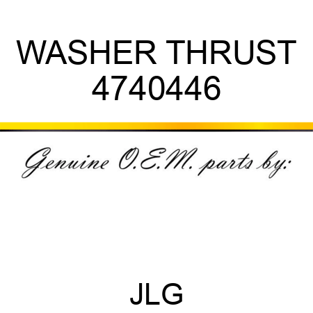 WASHER THRUST 4740446