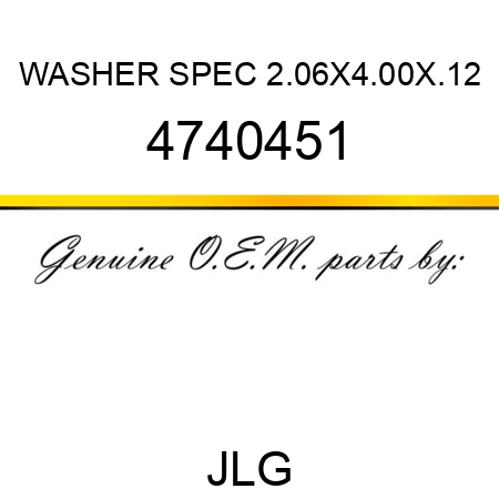 WASHER SPEC 2.06X4.00X.12 4740451