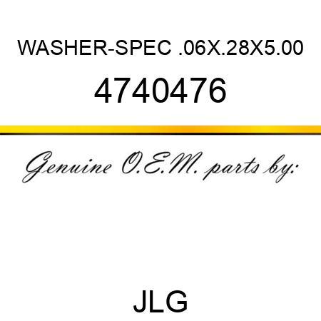 WASHER-SPEC .06X.28X5.00 4740476