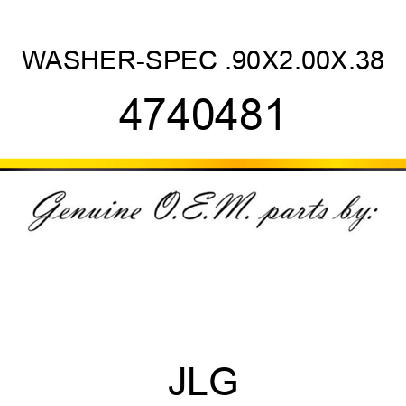 WASHER-SPEC .90X2.00X.38 4740481