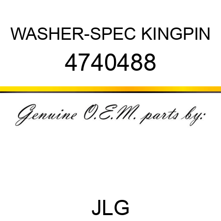 WASHER-SPEC KINGPIN 4740488