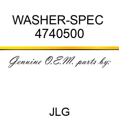 WASHER-SPEC  4740500