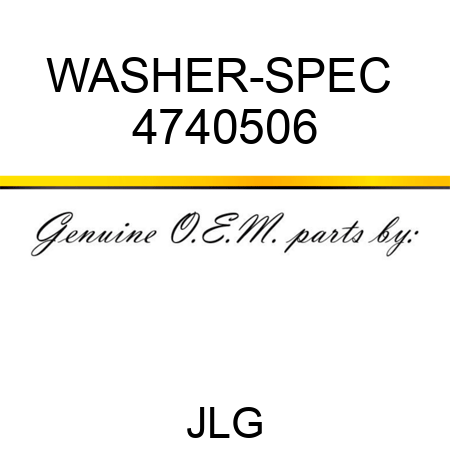 WASHER-SPEC  4740506