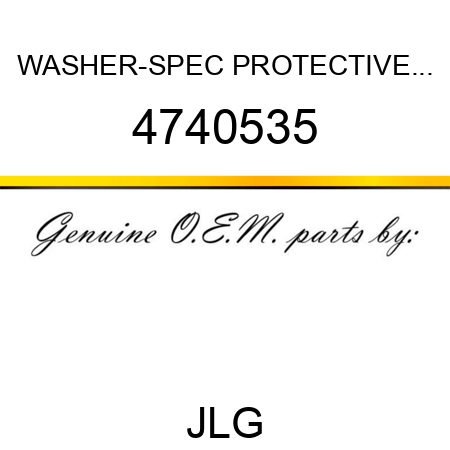 WASHER-SPEC PROTECTIVE... 4740535