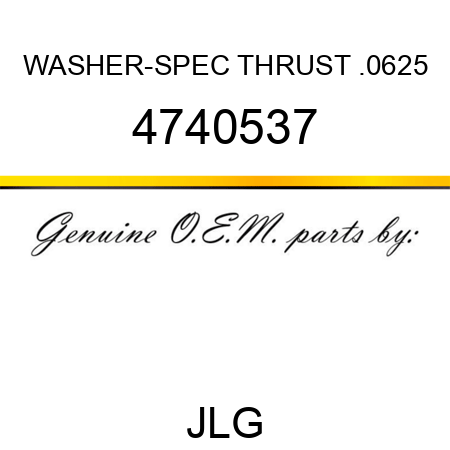WASHER-SPEC THRUST .0625 4740537