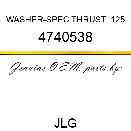 WASHER-SPEC THRUST .125 4740538