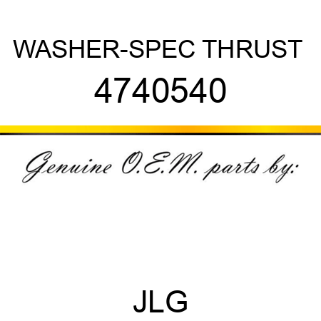 WASHER-SPEC THRUST  4740540