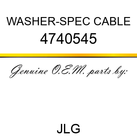 WASHER-SPEC CABLE 4740545