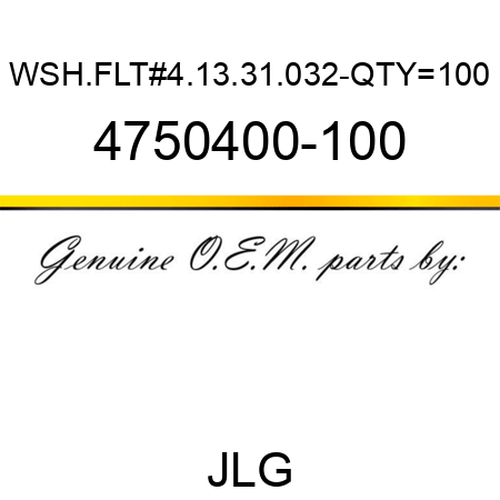 WSH.FLT#4.13.31.032-QTY=100 4750400-100
