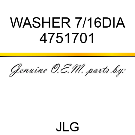WASHER 7/16DIA 4751701