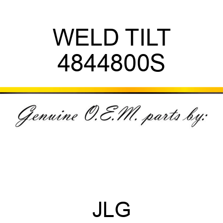 WELD TILT 4844800S