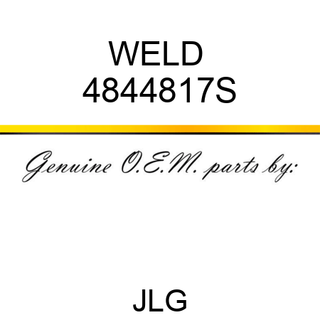 WELD  4844817S