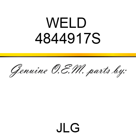 WELD  4844917S