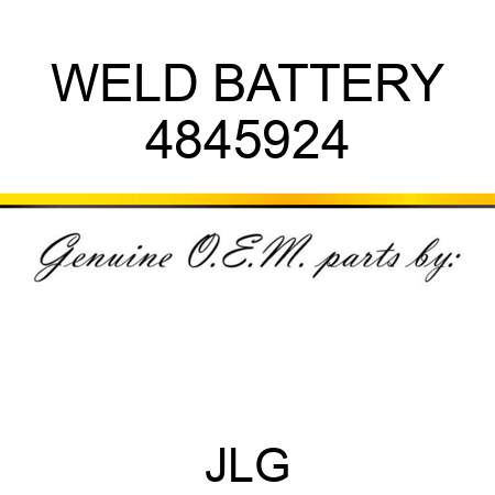 WELD BATTERY 4845924