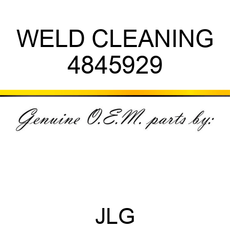 WELD CLEANING 4845929
