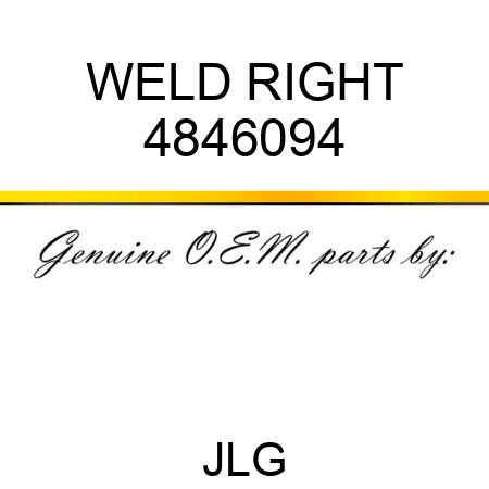 WELD RIGHT 4846094